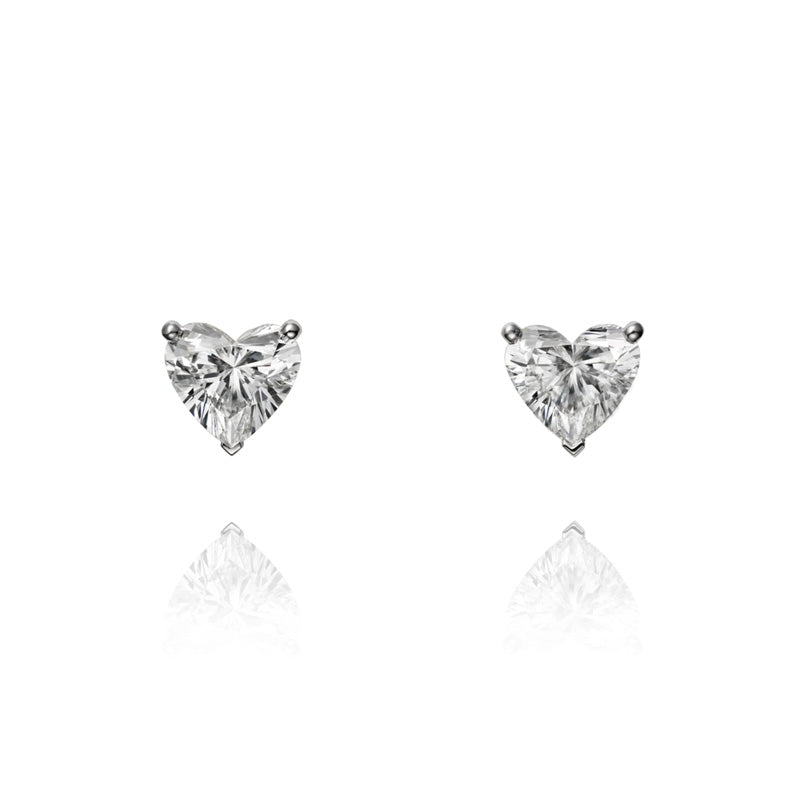 ハートシェイプ ダイヤモンドピアス