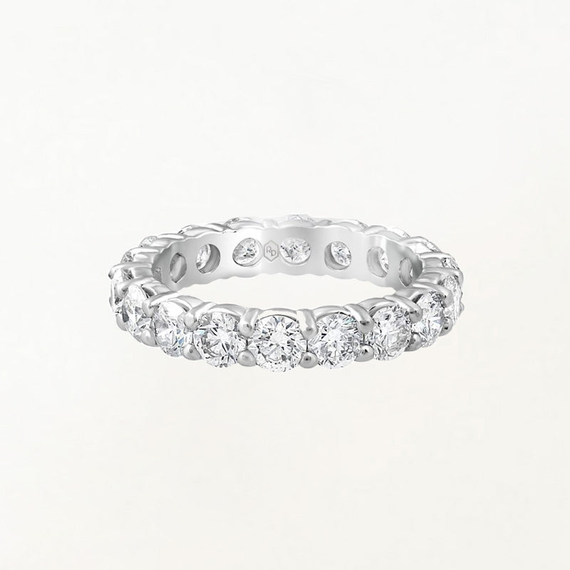 2ct プロング ラウンド フルダイヤモンド ウェディングバンド