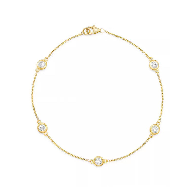 ダイヤモンド ファイブブレスレット