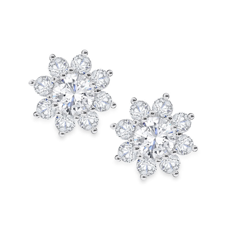 シエルフラワー1ct ダイヤモンドピアス