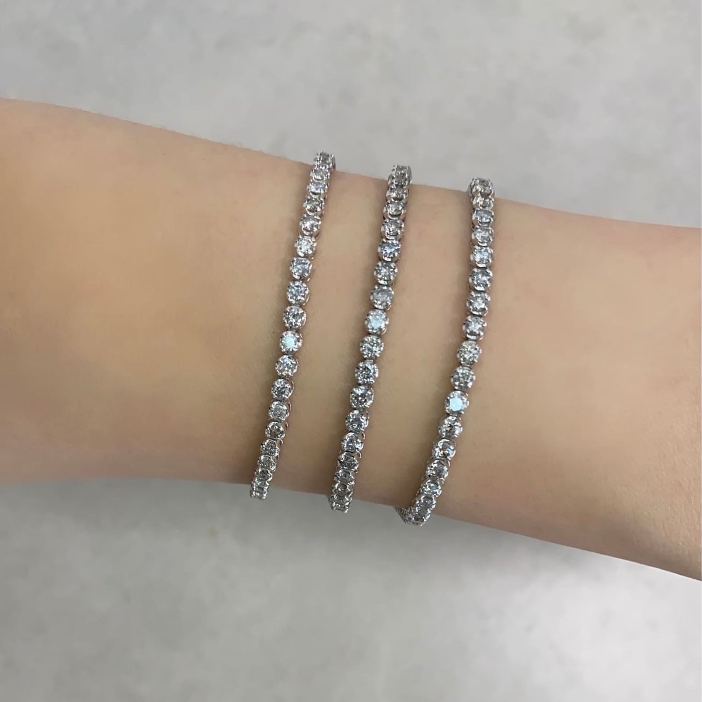 3.00ct テニスブレスレット スクエア
