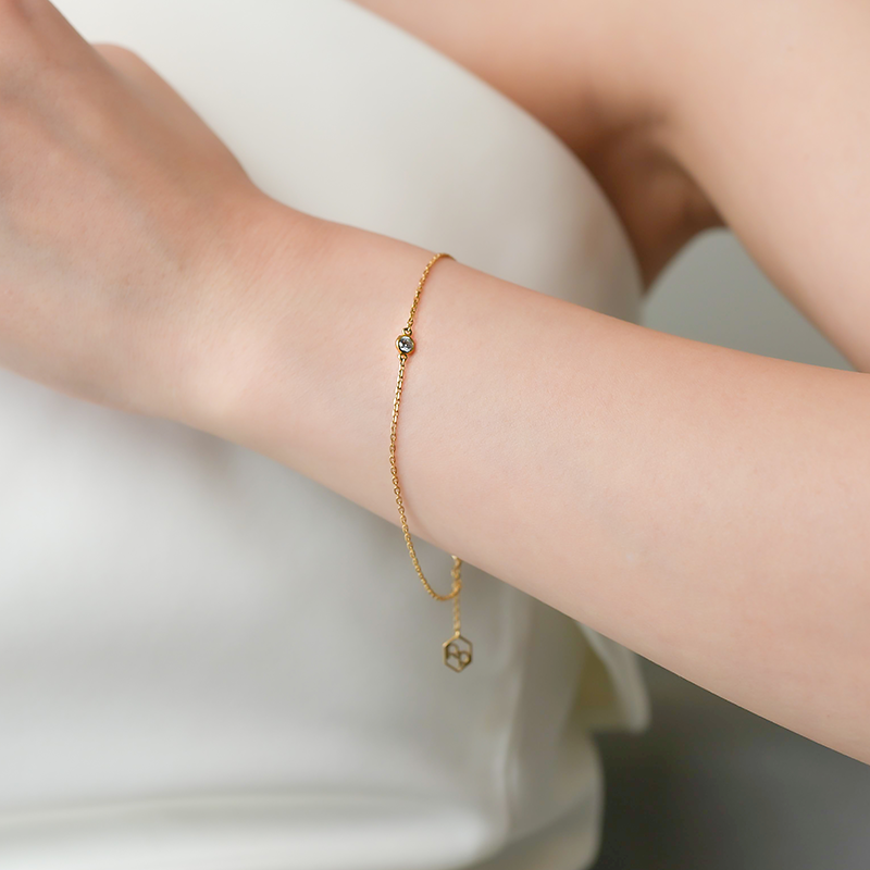 ダイヤモンド シングルブレスレット